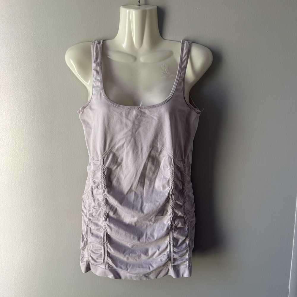 Kismet Ruched White Tank Top